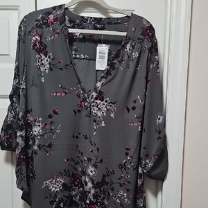 Torrid Dark Floral Blouse